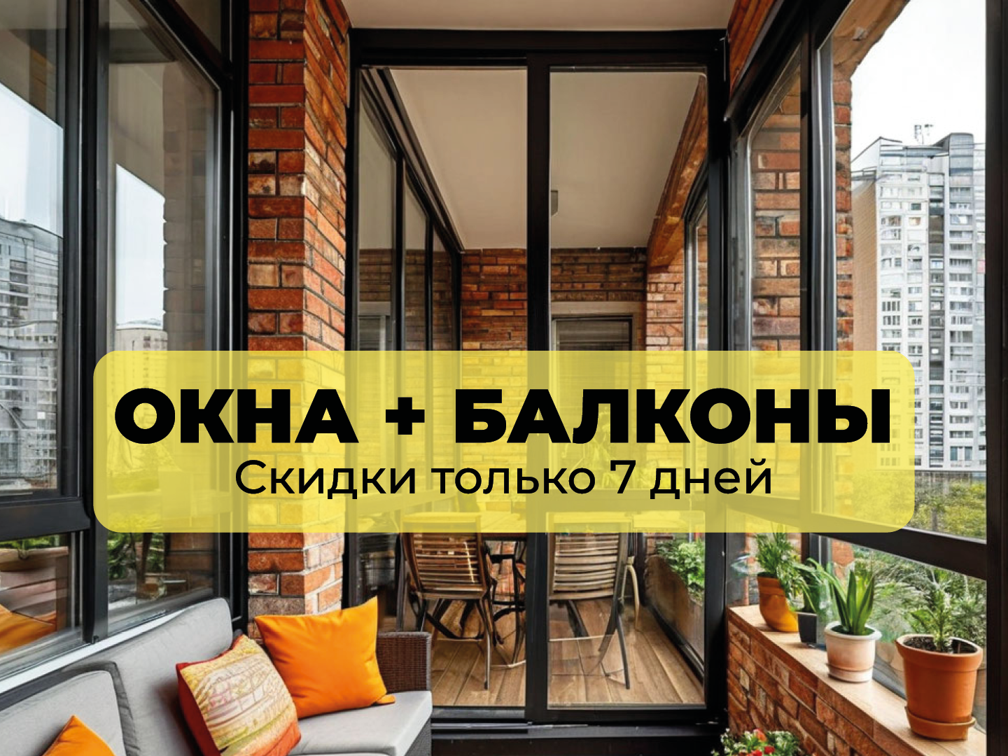 Г-образный балкон – 3,2 м